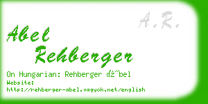 abel rehberger business card